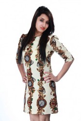 Ladyoye- Classic Clock Printed Party Dress 