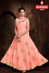 Anantham Silks in Peach Color ReadyMade Chudithar