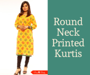 Round Neck Printed Kurtis