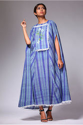 Strip blue cape dress : Buy Cape dress online @ best price.