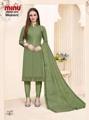 Manufacturer and wholesaler of Cotton printed Design Khubsoorti Salwar