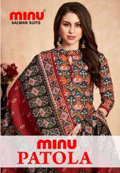 Best Cotton Printed Designer Patola Print and Pattern Salwar Set Minu 