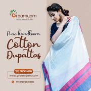 Cotton Handloom Dupattas Online