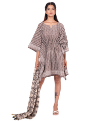 Cotton Dabu Print Kaftan Dress