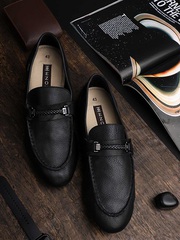 Shop Men Black Leather Semi Formal Shoes Online