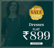 Get Flat Rs. 899 on Dresses At Shree's Utsav Sale