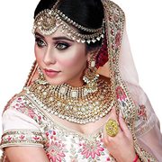 Peora Ethnic Indian Traditional Gold Plated Kundan Dulhan Bridal Jewel