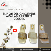 Shoe On Cart New Fancy Embellished Slip On Flats Slippers for Women & 