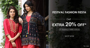 Festival Fashion Fiesta Get Extra 20% OFF On Rs. 5000 Or Above