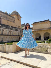 Upgrade Your Style with Beautiful Blue Puff Sleeve Dresses for Women
